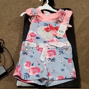 Toddler girl, 2T, 2 piece romper set